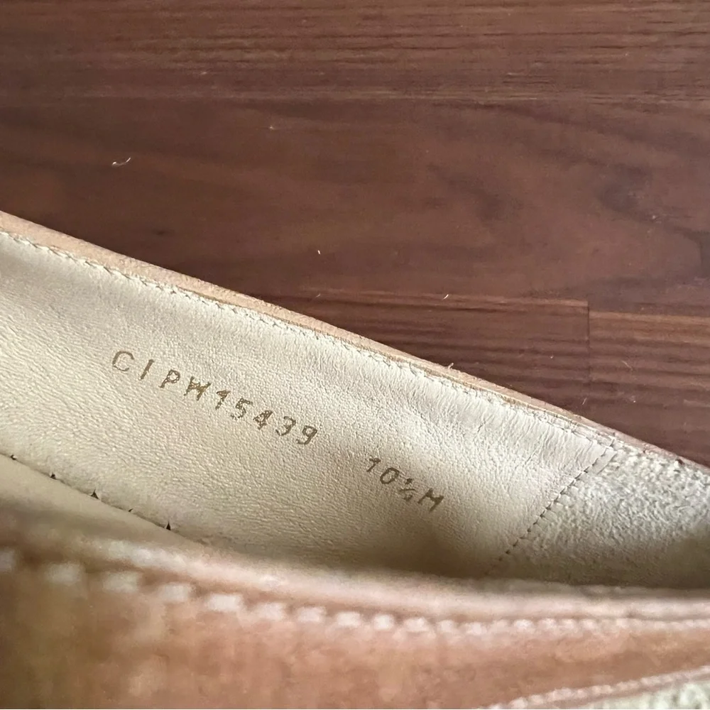 Stuart Weitzman The Camping Espadrilles Leopard Hair Calf Leather Tan, size 10.5